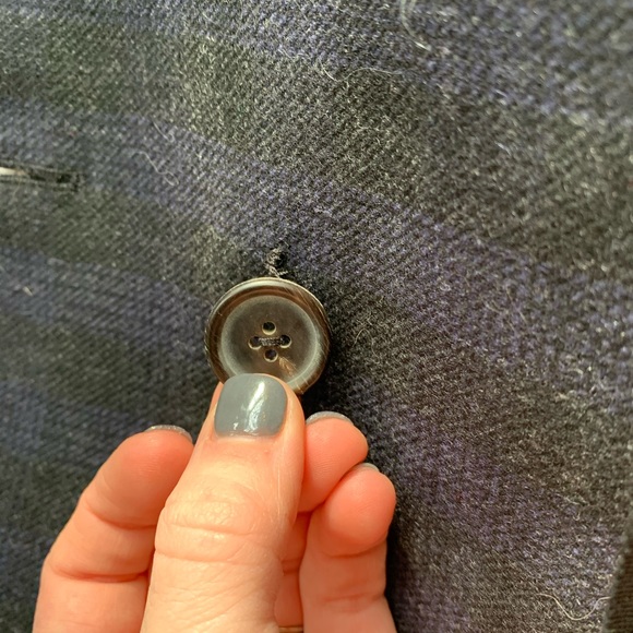 Veronica Beard Wool Leather Double Breasted Blazer - Picture 8 of 8